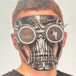 Masquerade Industrial Skull Halloween Face Mask Hard Hand Painted Adult Teen 15